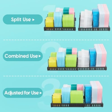 Expandable Food Container Lid Organizer for Kitchen Tidy