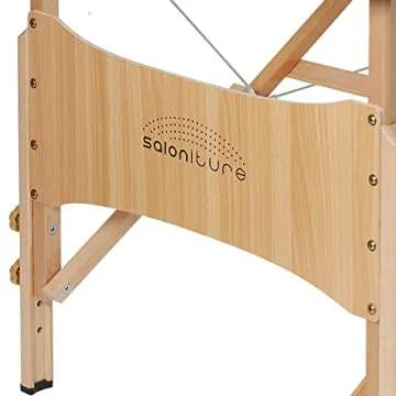 Saloniture Basic Portable Folding Massage Table - Burgundy