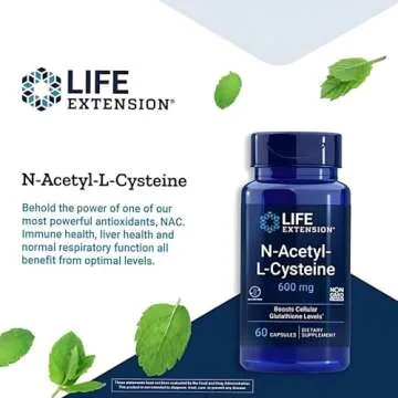 Life Extension N-Acetyl-L-Cysteine 60-600mg Veggie Caps