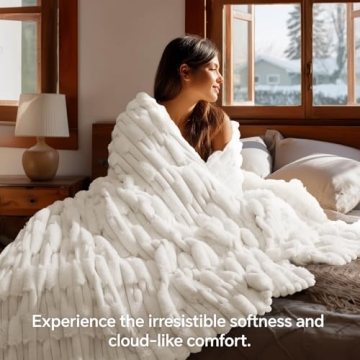 BEDELITE Super Soft Faux Fur Throw Blanket for Cozy Comfort