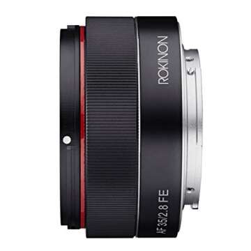Rokinon AF35mm F2.8 Lens for Sony E - Lightweight and Compact
