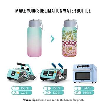 Customizable 25 OZ Sublimation Glass Water Bottles Pack
