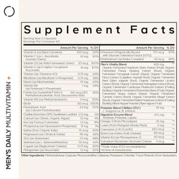 Codeage Men’s Daily Multivitamin Supplement, 25+ Vitamins & Minerals For Adults, Organic Whole Foo...