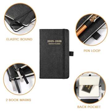 2025-2028 Pocket Planner - Stylish Monthly Organizer
