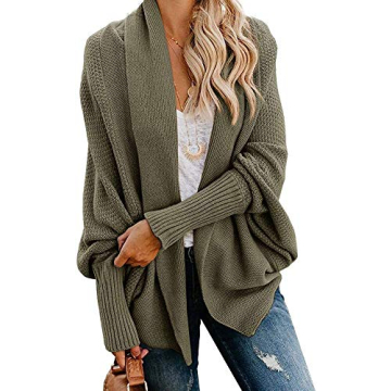 Mafulus Women's Oversized Chunky Knit Kimono Cardigan - Perfect for All Seasons
