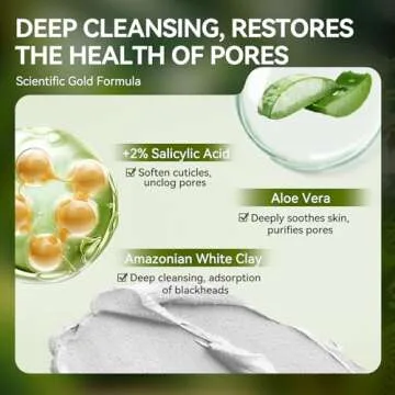 LANBENA 2.0 Blackhead Remover - 60 Pieces Peel Off Mask for Nose & Face, Nose Plants Pore Strips with Salicylic Acid, Blackhead Removal Kit 1.05oz