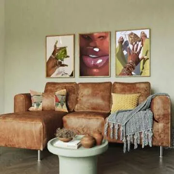 Black Woman Wall Art Set of 3 Black Girl Wall Art Decor Black Woman Portrait Artwork African American Black Women Canvas Wall Art Abstract African Women Pictures for LivingRoom Bedroom 12"x16"Unframed