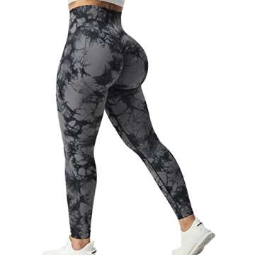 YEOREO Scrunch Butt Lift Leggings for Women Workout Yoga Pants Ruched Booty High Waist Seamless Leggings Compression Tights Grey M