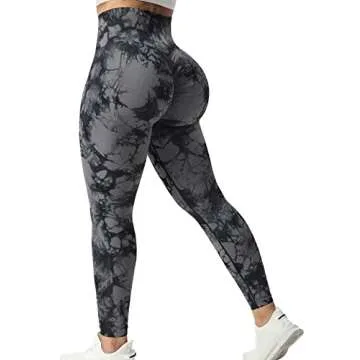 YEOREO Scrunch Butt Lift Leggings for Women Workout Yoga Pants Ruched Booty High Waist Seamless Leggings Compression Tights Grey M