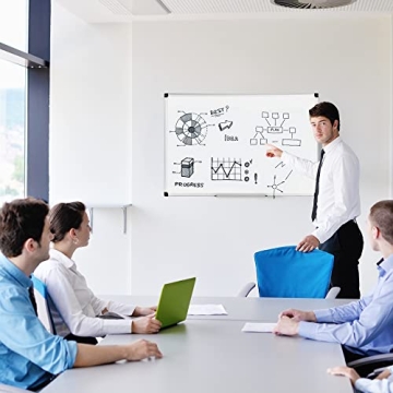 Amazon Basics Magnetic Dry Erase Whiteboard, 36 x 24-Inch, Aluminum Frame, Silver/White