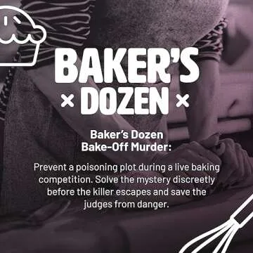 Hunt A Killer: Baker's Dozen; All-In-One Murder Mystery Box Game - A Contestant is Planning to Poison a Judge - Can You Rise to the Occasion and Catch the Killer Before the Final Course is Served