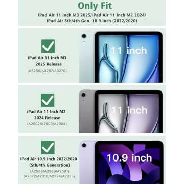 TiMOVO for iPad Air 11 Inch Case - Slim Hard Translucent Back Cover, Auto Wake/Sleep - Green