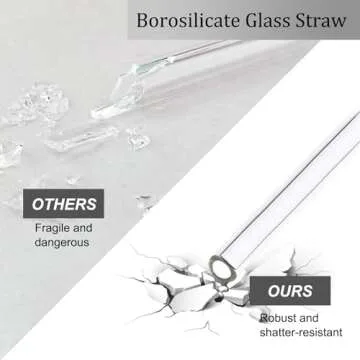 Elegant Reusable Glass Straws for Stanley Tumblers