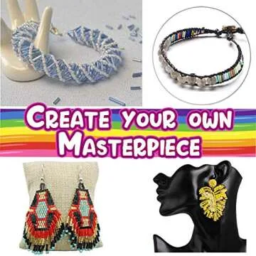 EuTengHao 9600pcs Tube Beads Kit Glass Bugle Seed Beads Small Craft Beads for DIY Bracelet Necklaces Crafting Jewelry Making Supplies with Two Crystal String (7mm, 400 Per Color, 24 Colors)