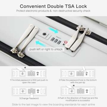 Hanke Grace 20 Inch Lightweight Carry-On Suitcase