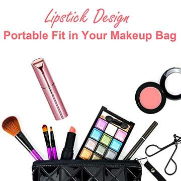 LAIKME Facial Hair Removal for Women, Mini Hair Remover, Electric Razor Shaver Portable Bikini Epilator for Lips, Chin, Armpit, Peach Fuzz, Fingers, Neck, Cheek and USB Rechargeable (Pink)