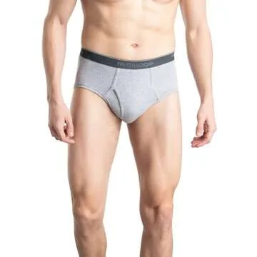 Fruit Of The Loom Mens Tag-free Cotton Briefs Underwear, 6 Pack - Assorted Colors, Large US