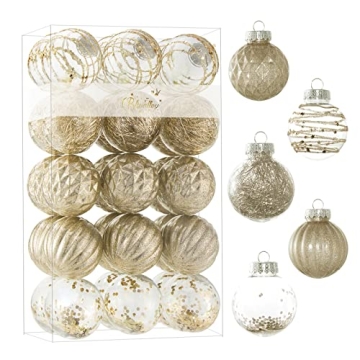 Blivalley Shatterproof Christmas Ball Ornaments 30Pcs