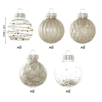 Blivalley Shatterproof Christmas Ball Ornaments 30Pcs