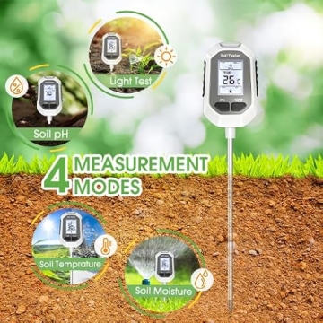 Soil Moisture Meter with pH and Temperature Functions