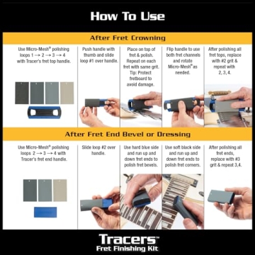 MusicNomad Tracers Fret Erasers 6 pc. Finishing Kit
