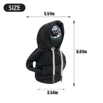 JOYCOURT Car Gear Shift Hoodie, Fashionable Gear Shift Knob Cover, Mini Hoodie for Auto Shifter, Aut...