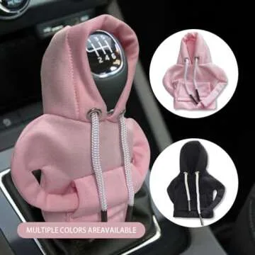 JOYCOURT Car Gear Shift Hoodie, Fashionable Gear Shift Knob Cover, Mini Hoodie for Auto Shifter, Auto Interior Cute Gadgets, Universal Car Decoration Accessories