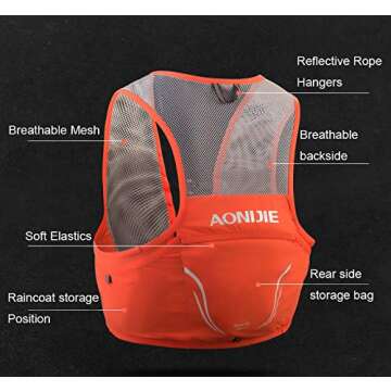 Lovtour Hydration Race Vest with 2.5L Soft Water Bottles for Active Lifestyles