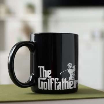 Shanker Golf Mug - The Golf Father Mug - Perfect Funny Golf Gifts for Men - Great Novelty Golf Gag Gift for Father's Day, Birthday, Grandpa - Joke Printed Ceramic Mug