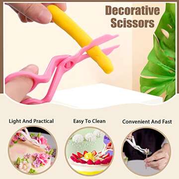 Wokape 37Pcs Stainless Steel Clay Extruder, Sugar Paste Extruder Cake Fondant Decorating Tool Set with Discs Scraper Cake Decor Modeling Tool