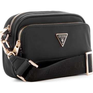 GUESS Eco Gemma Crossbody Camera, Black