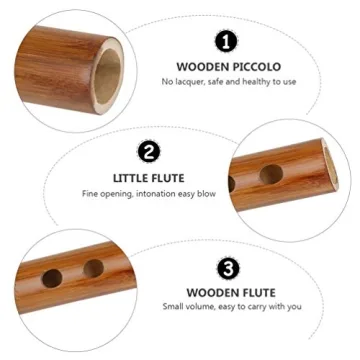 Wooden Flute Piccolo Traditional Musical Gift for Beginners