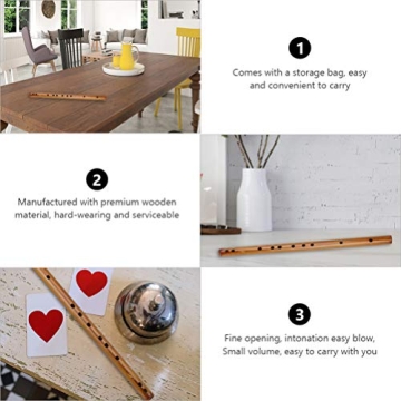 Wooden Flute Piccolo Traditional Musical Gift for Beginners