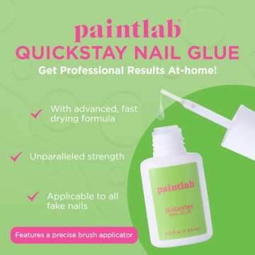 PaintLab Brush-On Nail Glue for Press-Ons, Professional Adhesive for Acrylic Nails, Vegan & Cruelty-...