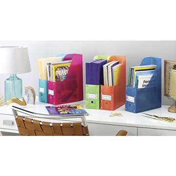 Whitmor Magazine Organizers, Set of 5, Multicolor