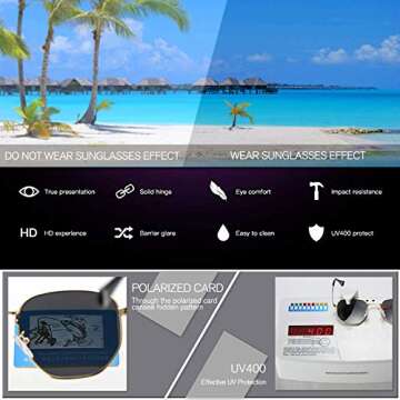 GRFISIA Small Round Polarized Sunglasses Women and Men Vintage Hexagon Square Sun glasses UV400 Protection