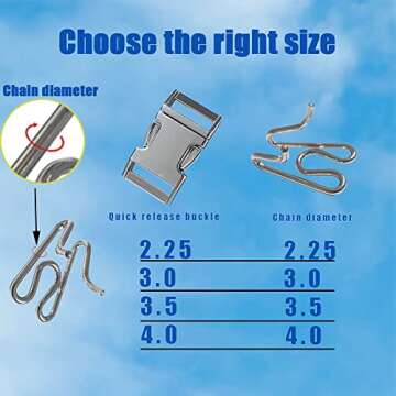 CMIYUYNG Fastener Stainless Steel Buckle for Collar & Quick Release with Easy Buckle for Small Medium Large Dogs (3.0)