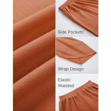 Xiaoxuemeng Women's Casual Elastic Wide Leg Pants