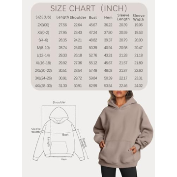 Oversized Fleece Hoodies for Women - Coffee Grey