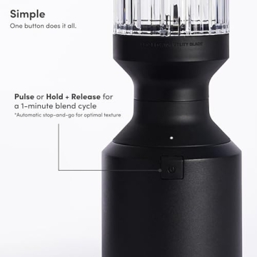 Beast Blender | Sleek Kitchen Countertop Design, Patented Blending Technology | Take Smoothies & Shakes To-Go with NEW Portable Straw Cap System (Carbon Black)