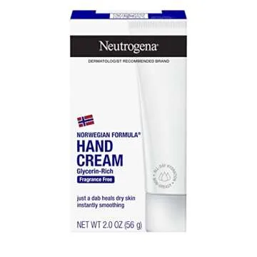 Neutrogena Norwegian Formula Moisturizing Hand Cream Formulated with Glycerin for Dry, Rough Hands, Fragrance-Free Intensive Hand Lotion, 2 Oz, Pack of 6