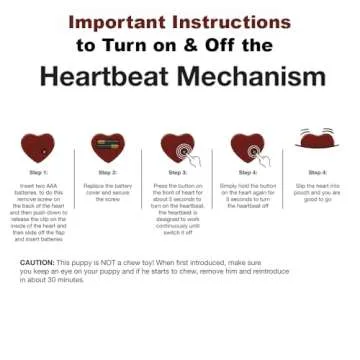 iHeartDogs Comfort Cuddler Puppy Toy for Dog Anxiety