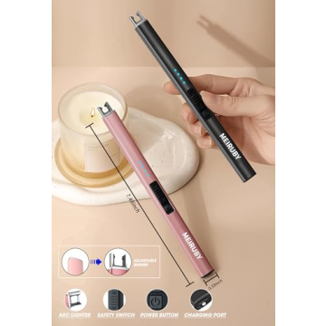 MEIRUBY Electric Candle Lighter Rechargeable USB Windproof