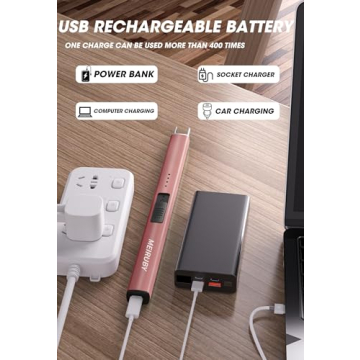 MEIRUBY Electric Candle Lighter Rechargeable USB Windproof
