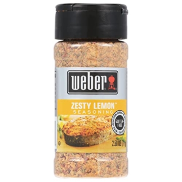 Transform Your Cooking with Weber Zesty Lemon Seasoning 2.5 Ounce Shaker