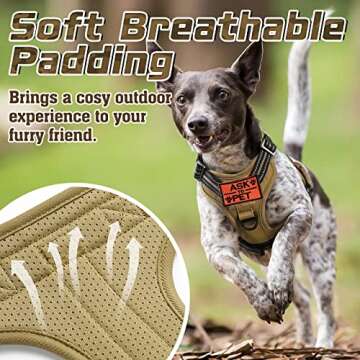 rabbitgoo Tactical Dog Harness for Large Dogs, Adjustable