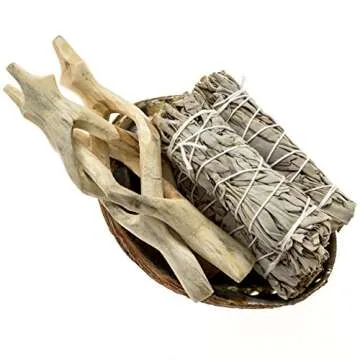 Premium Bundle with 5 Inch or Larger Abalone Shell, Natural Wooden Tripod Stand, and 3 California White Sage Smudge Sticks for Incense Burning, Home Fragrance, Energy Clearing, Yoga, Meditation