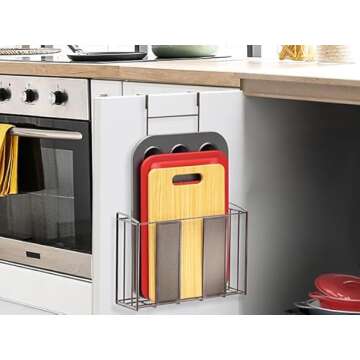 Simple Houseware Over Cabinet Door Organizer, Mesh Bronze