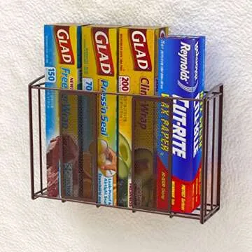 Simple Houseware Over Cabinet Door Organizer, Mesh Bronze