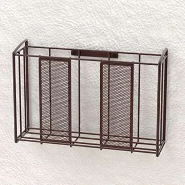 Simple Houseware Over Cabinet Door Organizer, Mesh Bronze